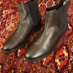 Clarks Black Leather Ankle Boots